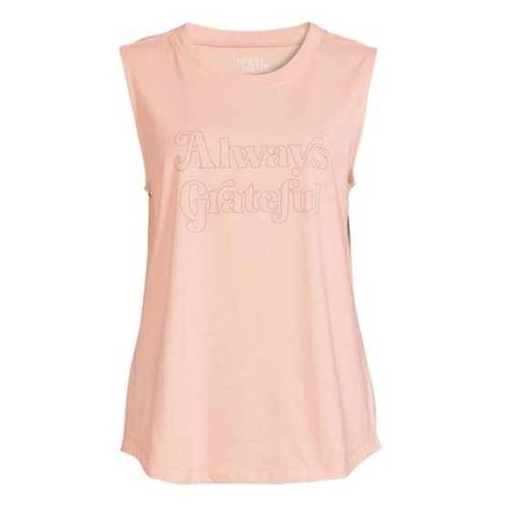 New "Always Grateful" Peach Tank Top Large - Picture 6 of 6